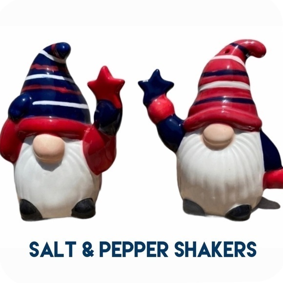 Tag Other - Tag Patriotic gnome salt & pepper shakers NIB